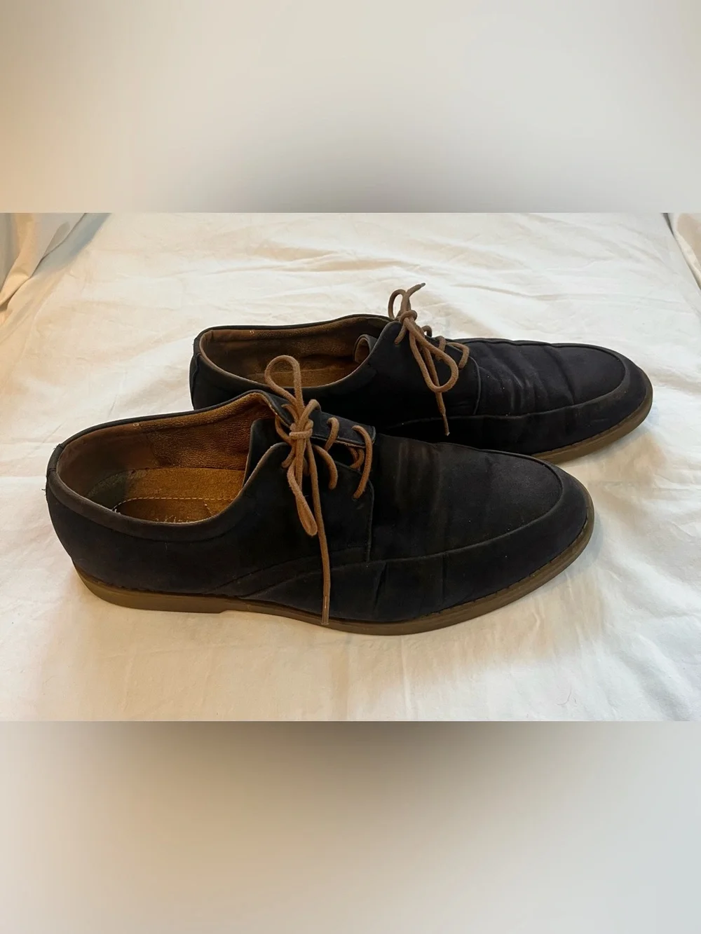 Calvin Klein Men's Dark Brown Suede Lace-Up Oxford Dress Shoes